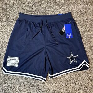 NWT Dallas Cowboys Shorts XL Ultra Game NFL Basketball Mesh Athletic Navy Blue